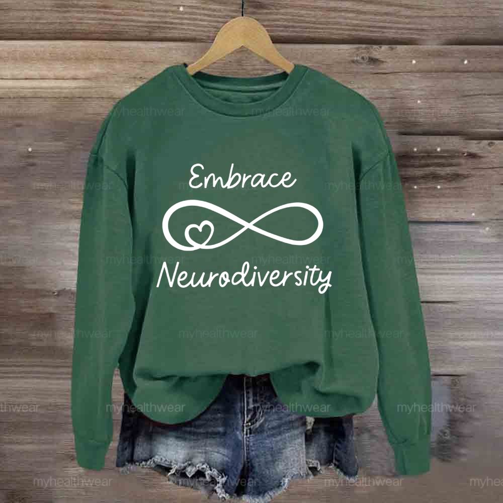Embrace Neurodiversity Letters Sweatshirt