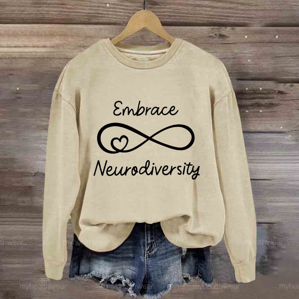 Embrace Neurodiversity Letters Sweatshirt
