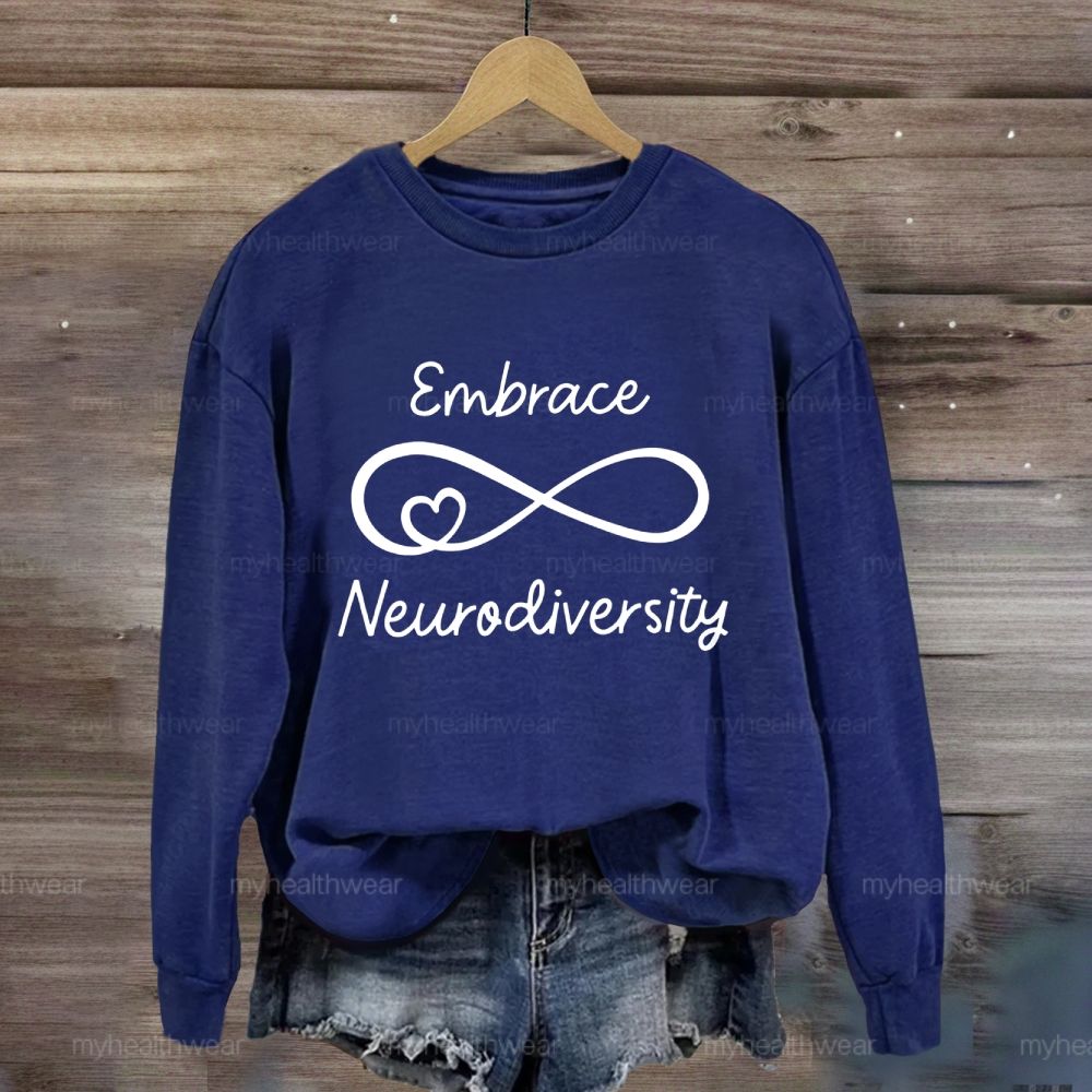 Embrace Neurodiversity Letters Sweatshirt