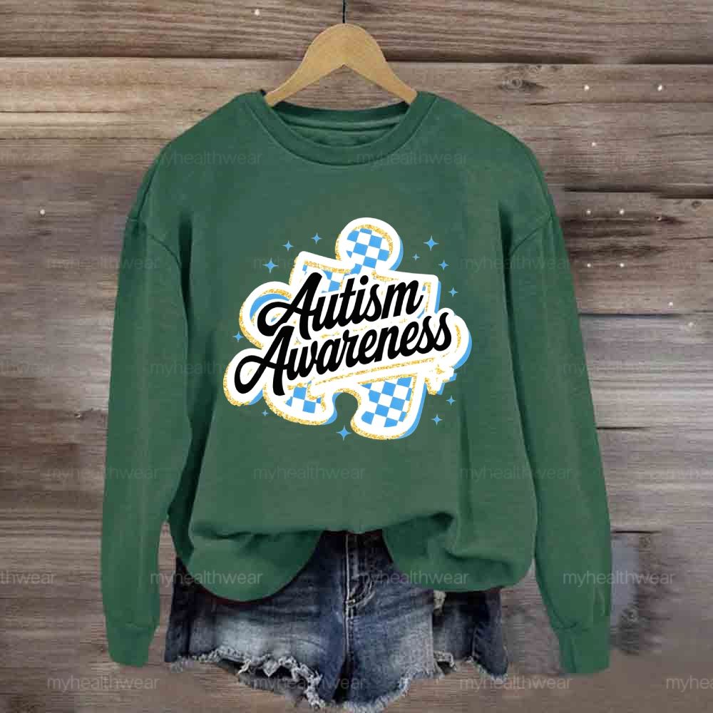 Autism Awareness Grid Puzzle Sweatshirt