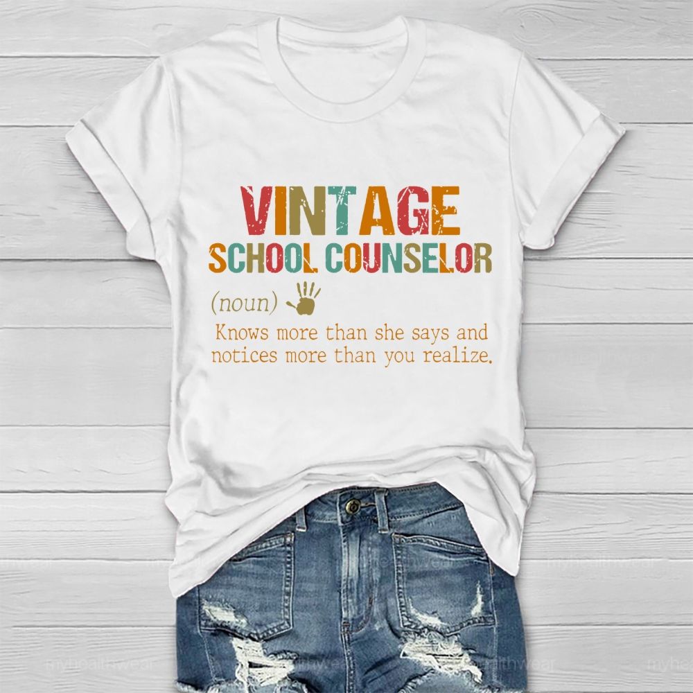 Vintage School Counselor Healthwear T-shirt
