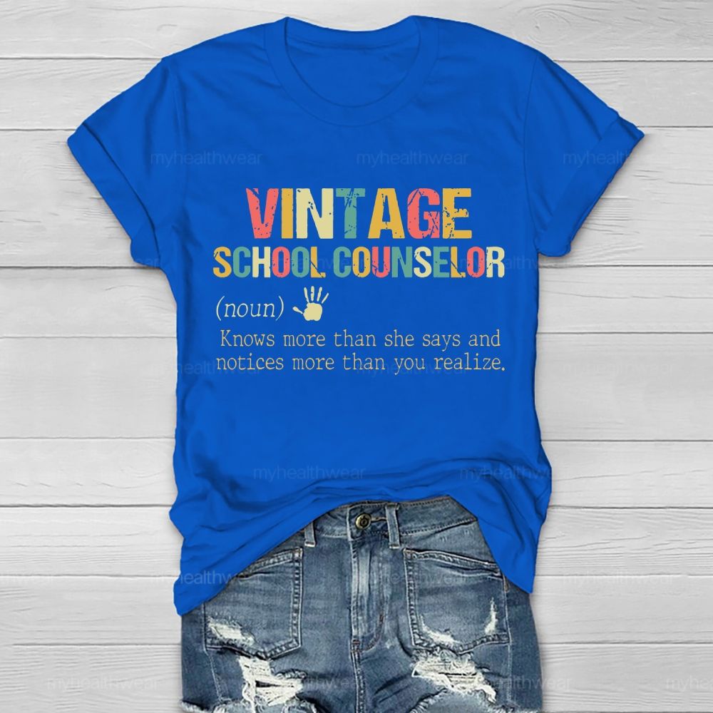 Vintage School Counselor Healthwear T-shirt
