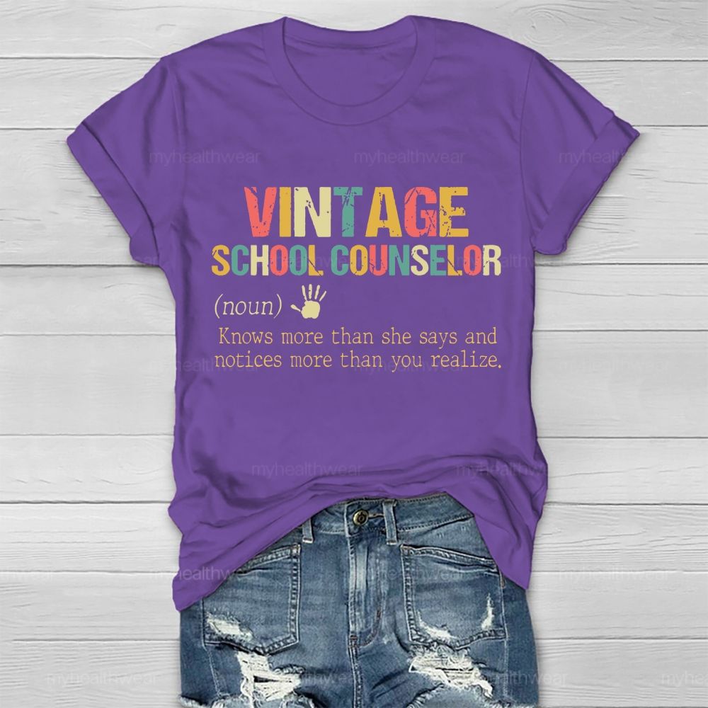 Vintage School Counselor Healthwear T-shirt