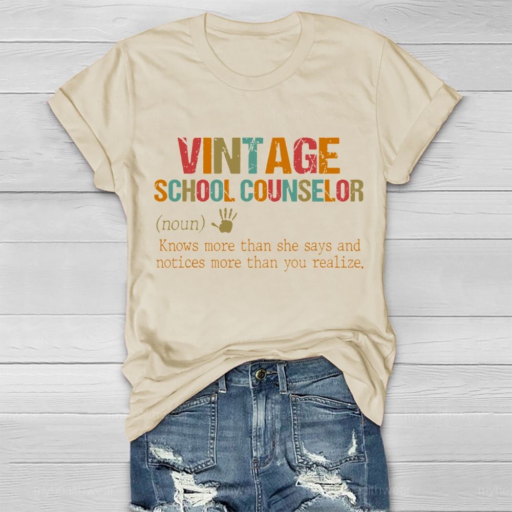 Vintage School Counselor Healthwear T-shirt