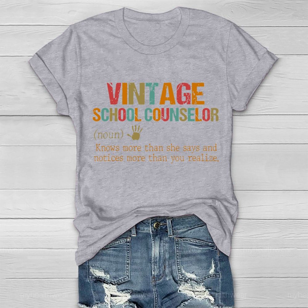 Vintage School Counselor Healthwear T-shirt