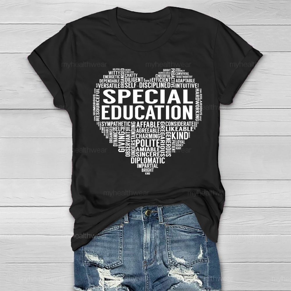 Special Education Letters Love Healthwear T-shirt