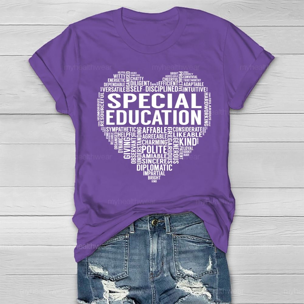Special Education Letters Love Healthwear T-shirt