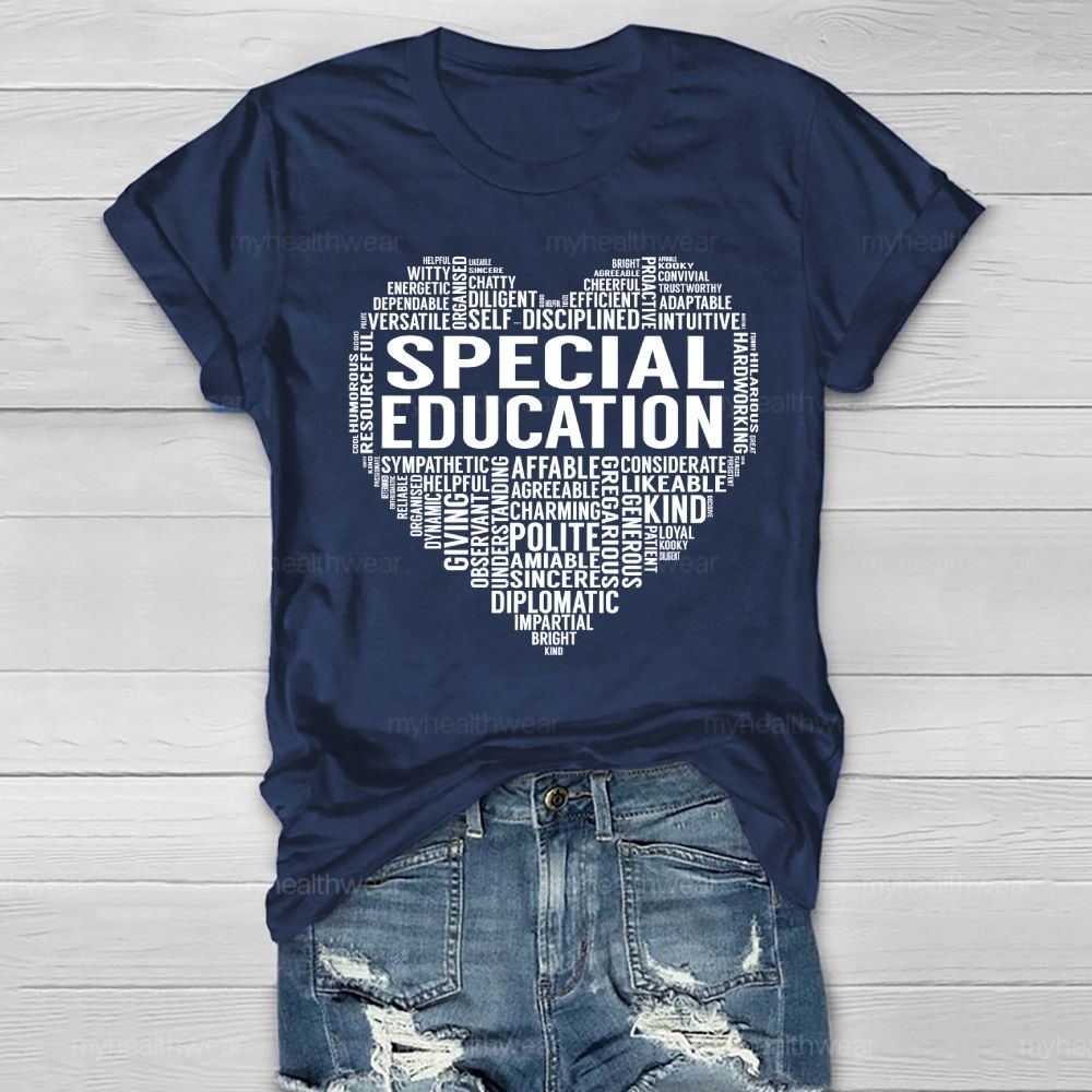 Special Education Letters Love Healthwear T-shirt