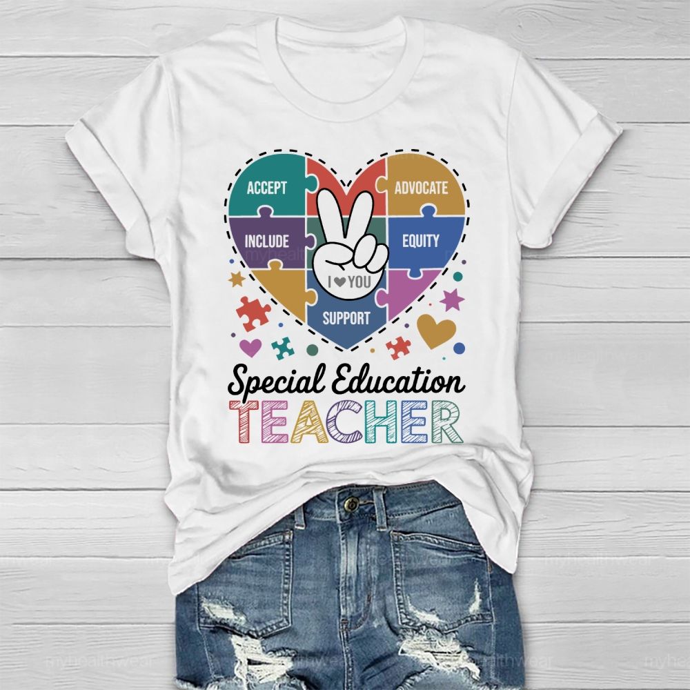 Special Education Teacher Love Healthwear T-shirt