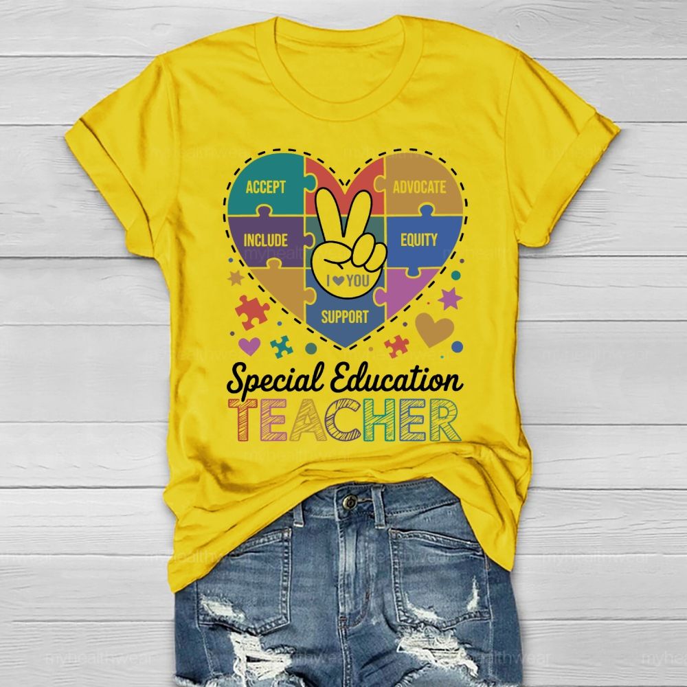 Special Education Teacher Love Healthwear T-shirt