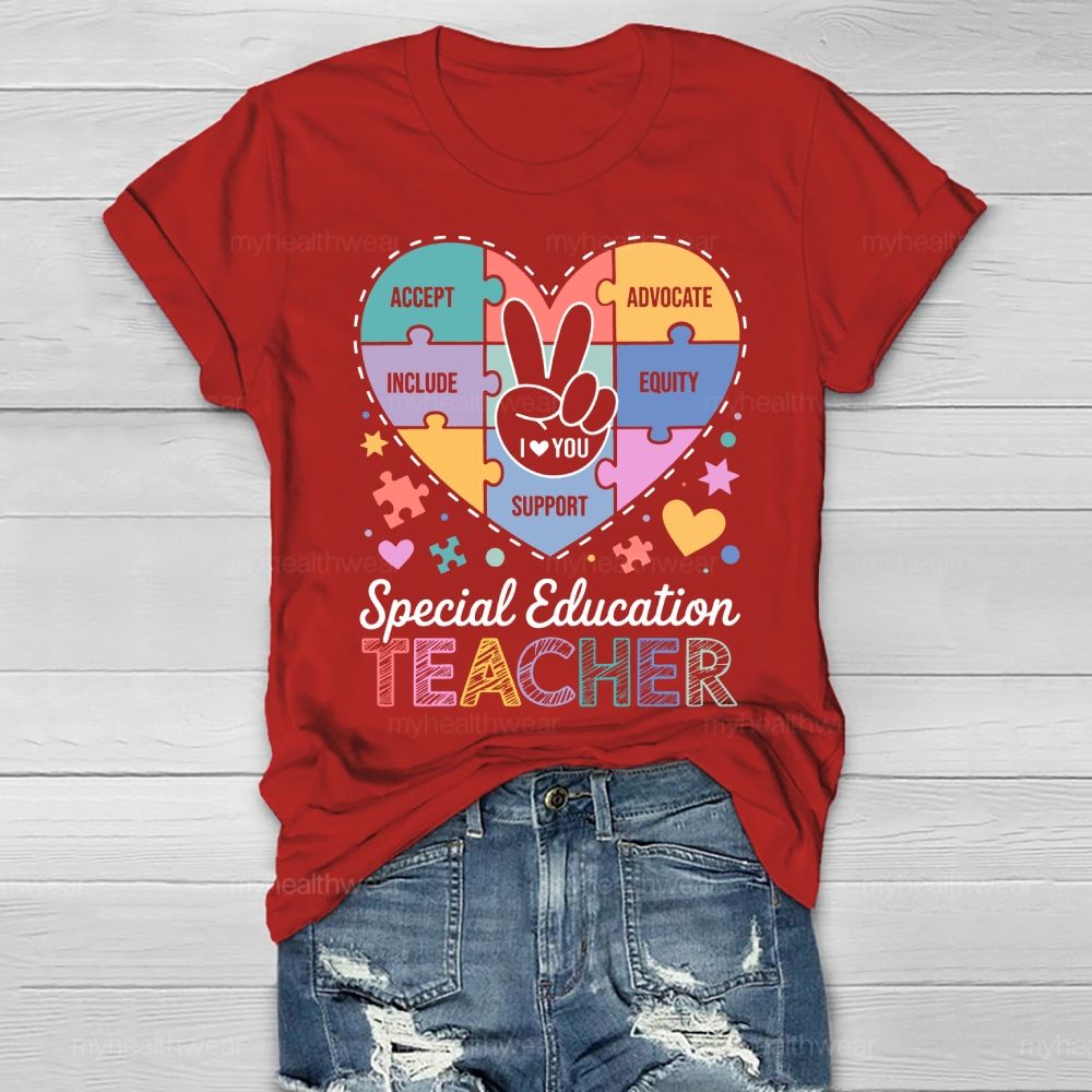Special Education Teacher Love Healthwear T-shirt