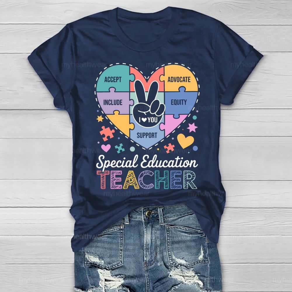Special Education Teacher Love Healthwear T-shirt
