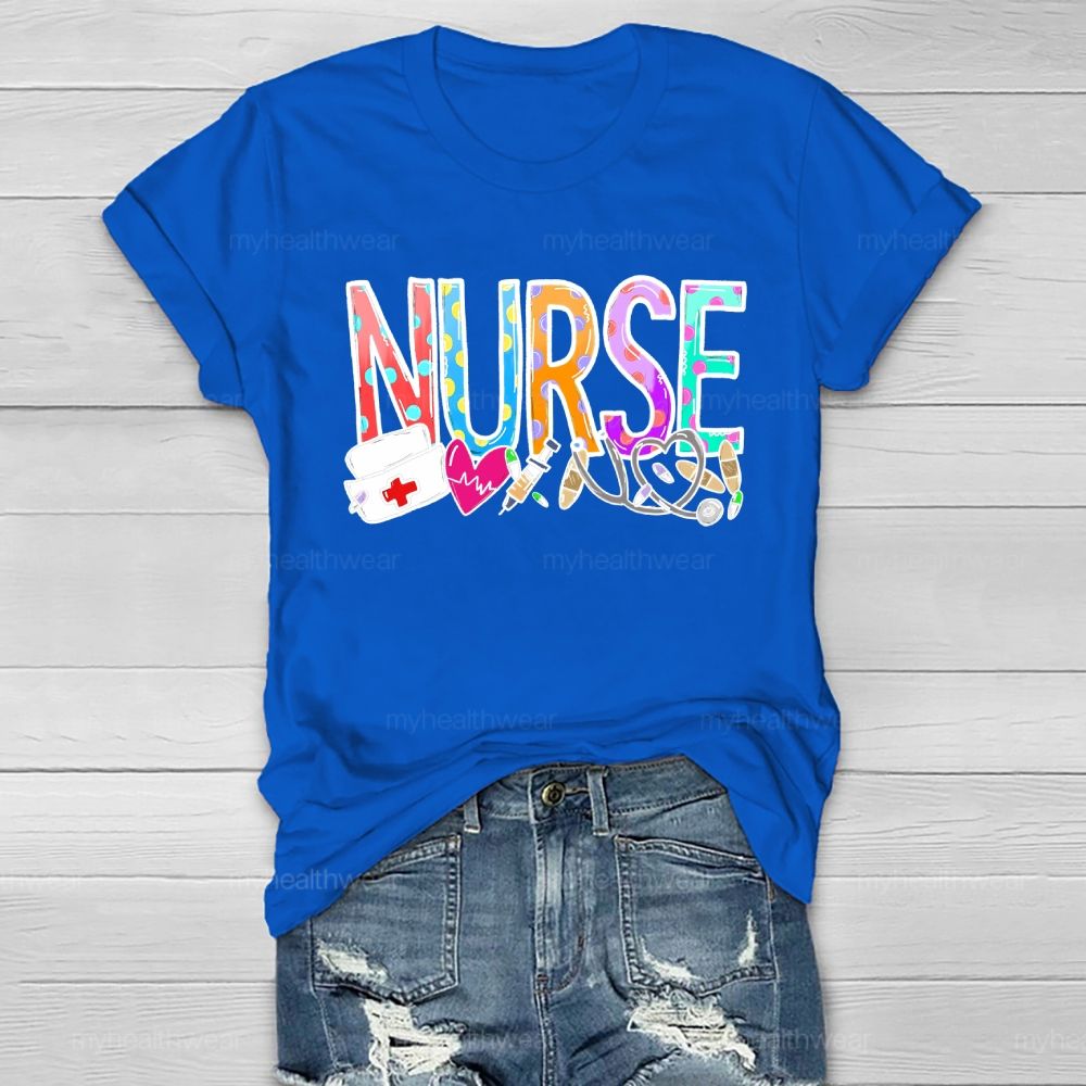 Nurse Stethoscope Love Healthwear T-shirt