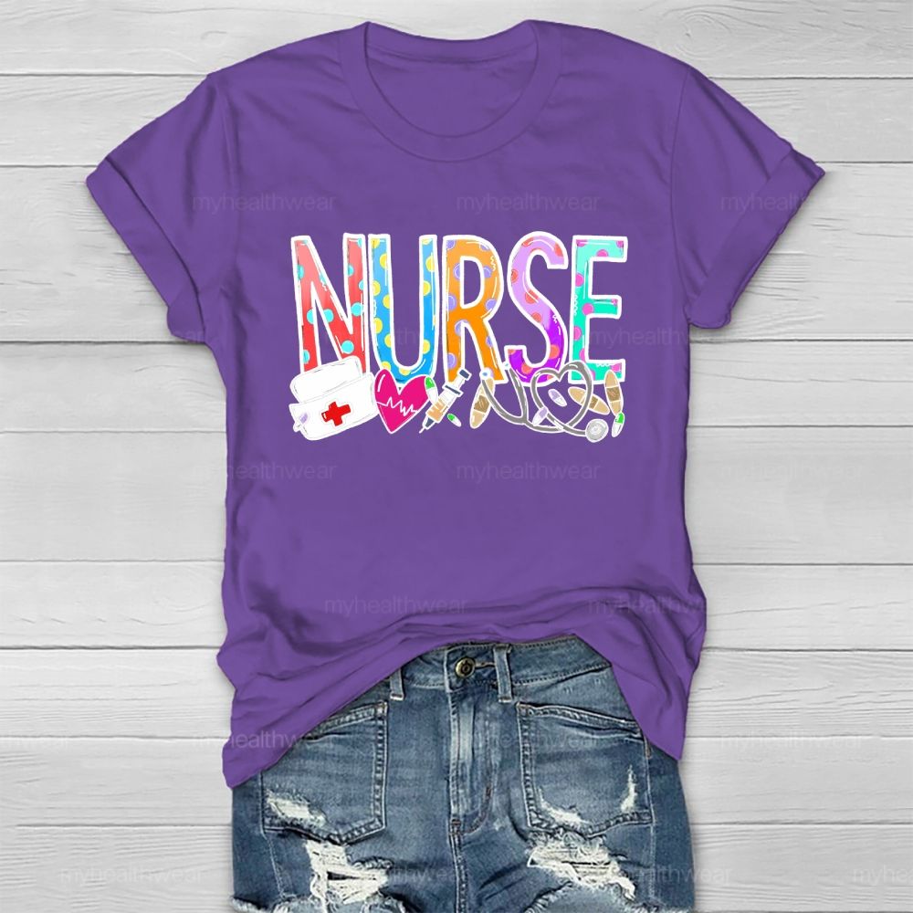 Nurse Stethoscope Love Healthwear T-shirt