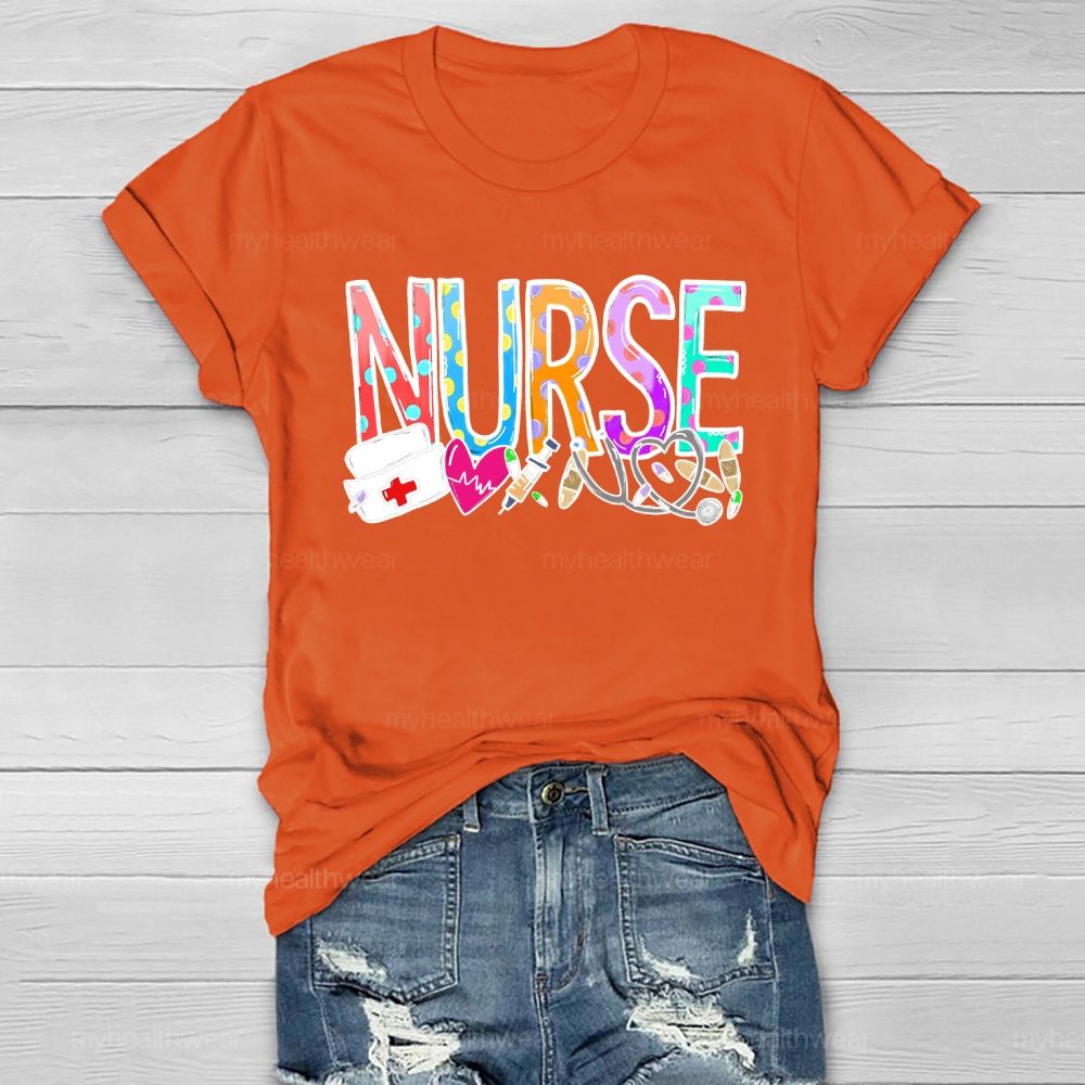 Nurse Stethoscope Love Healthwear T-shirt