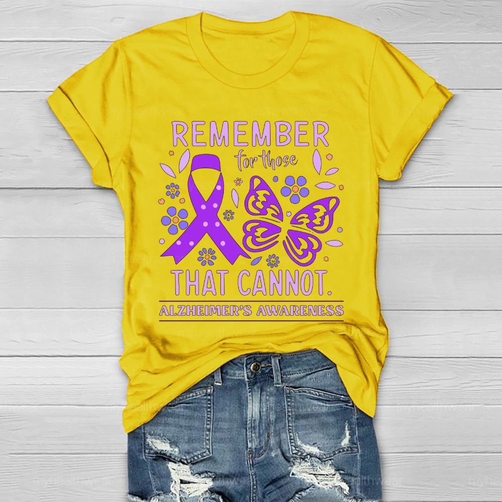 Remember For Those That Cannot Alzheimer's Awareness Healthwear T-shirt