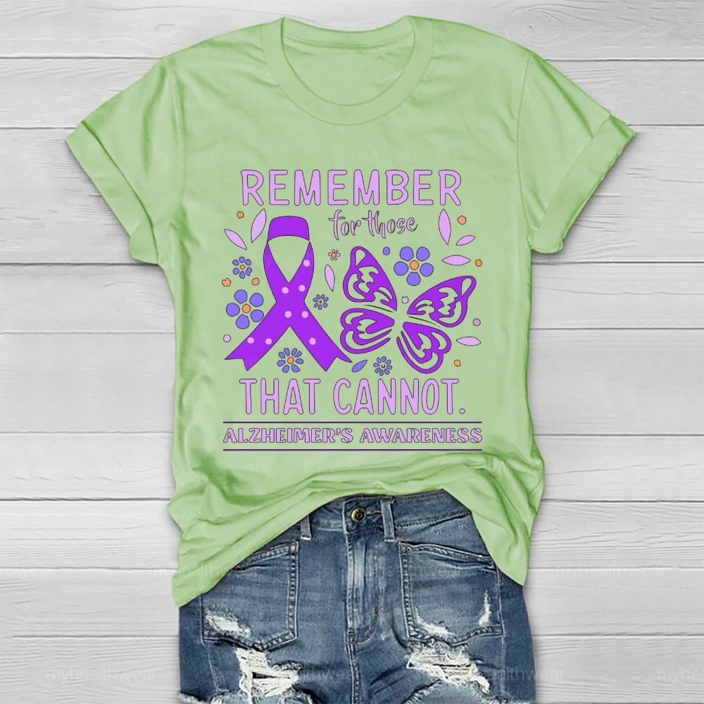 Remember For Those That Cannot Alzheimer's Awareness Healthwear T-shirt