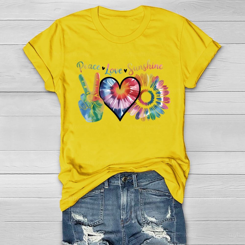 Peace Love Sunshine Sunflower Healthwear T-shirt