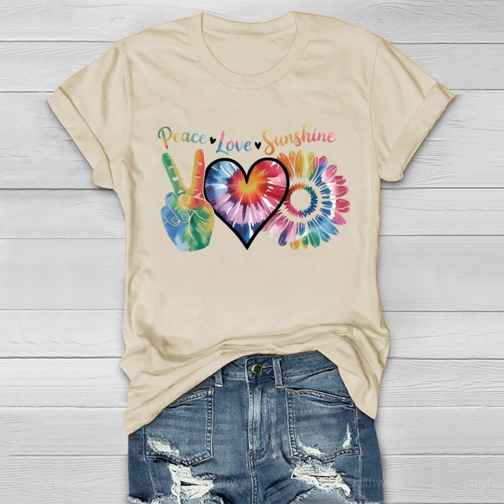 Peace Love Sunshine Sunflower Healthwear T-shirt