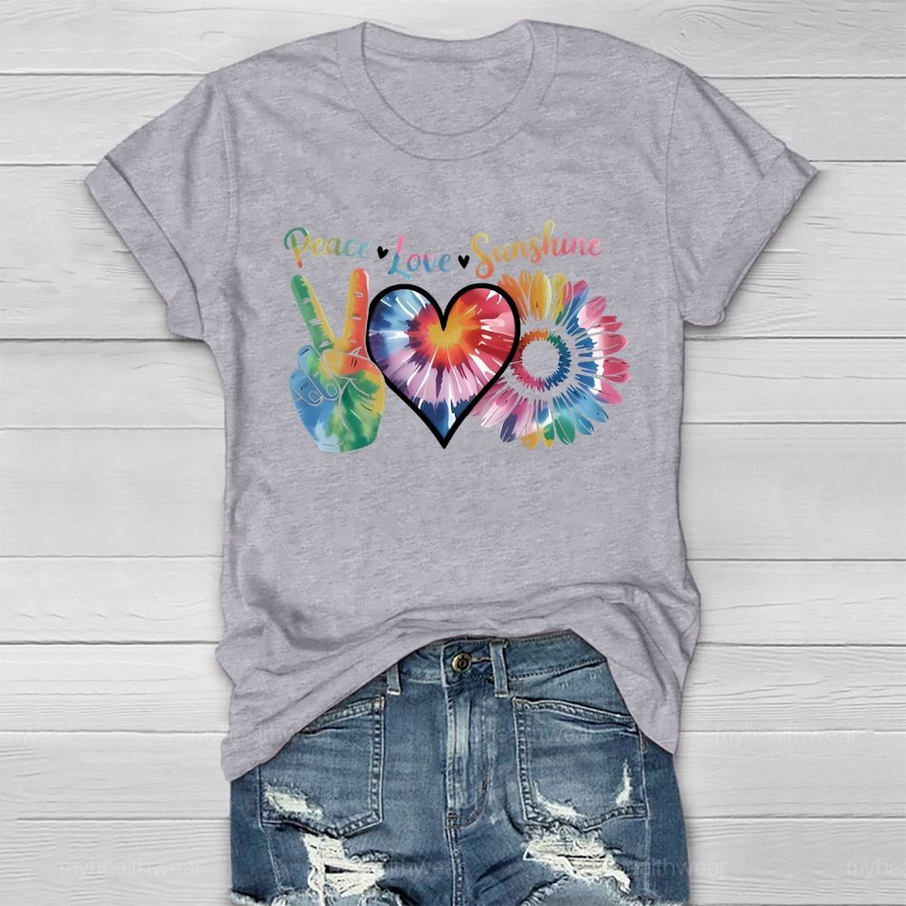 Peace Love Sunshine Sunflower Healthwear T-shirt