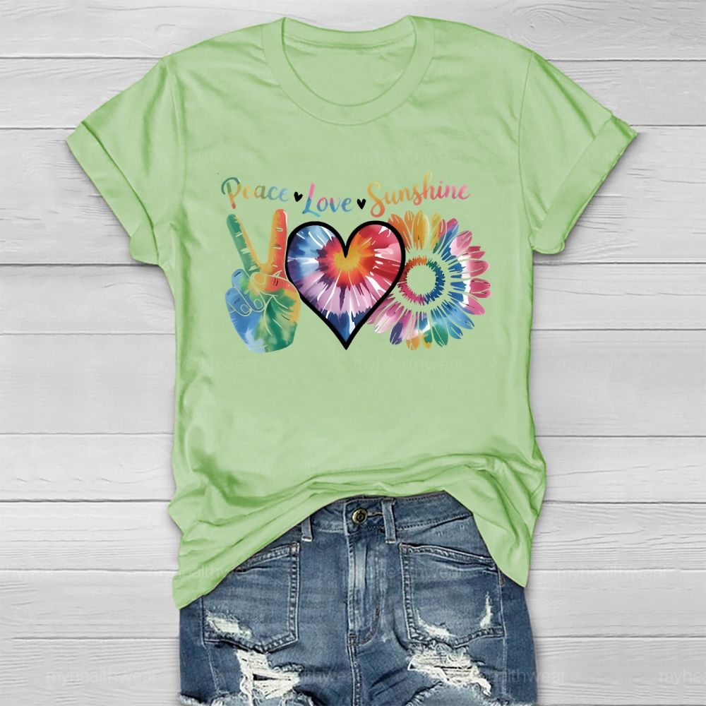 Peace Love Sunshine Sunflower Healthwear T-shirt