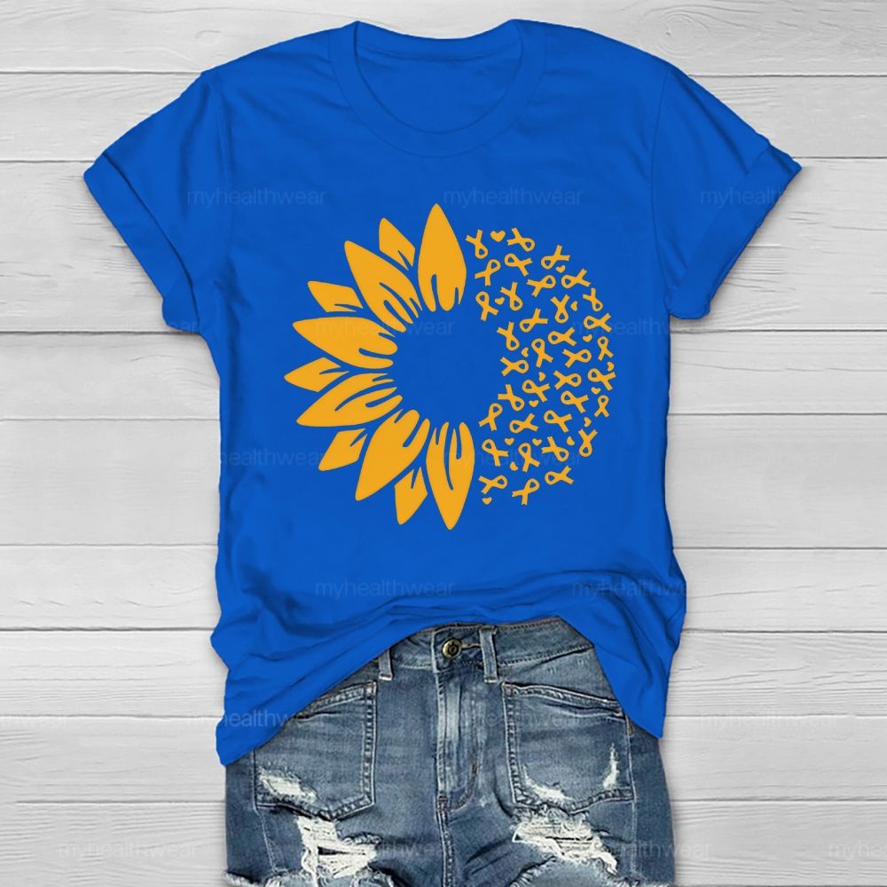 Yellow Ribbon Sunflower Healthwear T-shirt