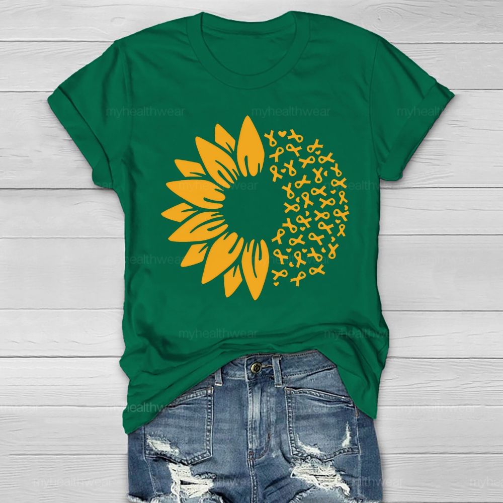 Yellow Ribbon Sunflower Healthwear T-shirt