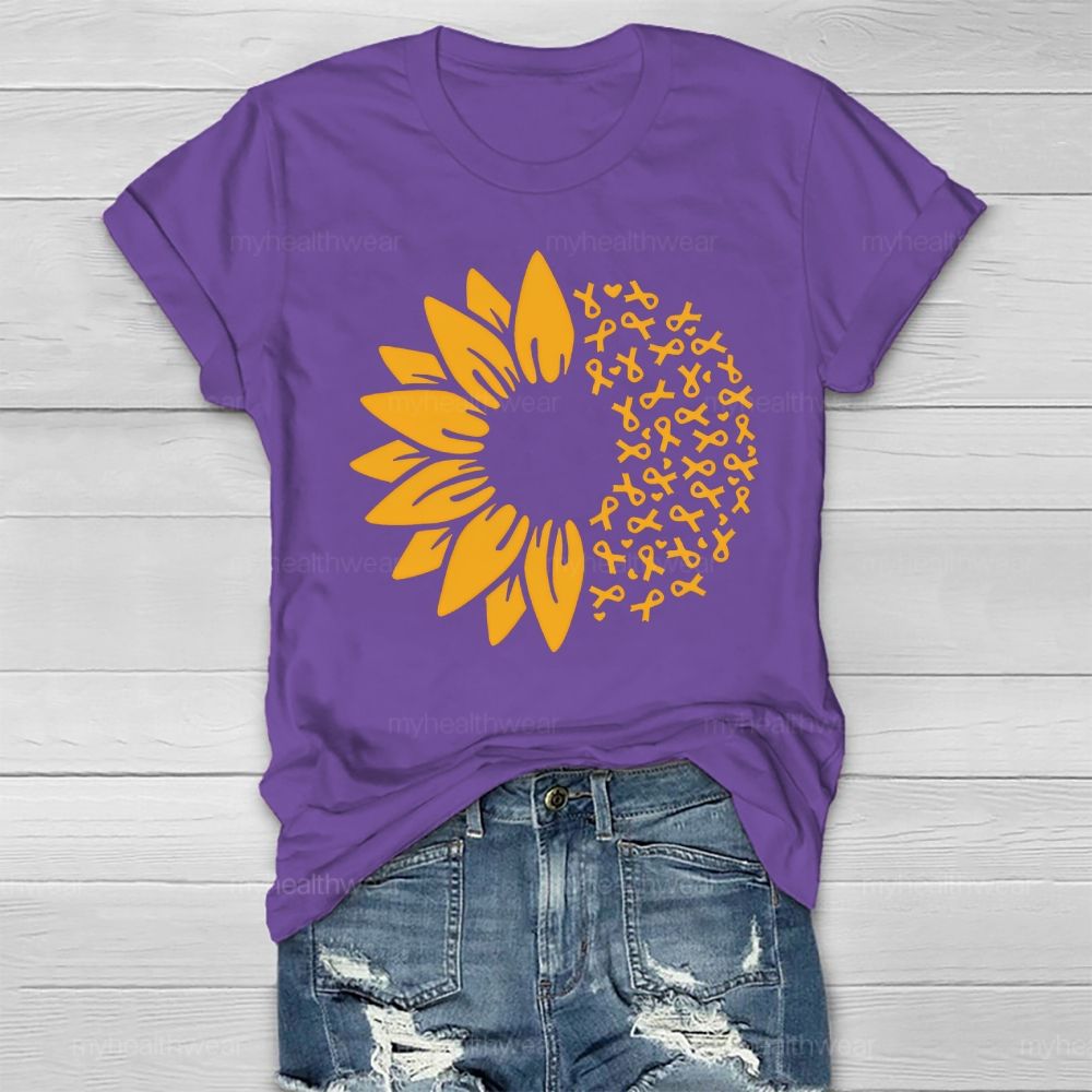 Yellow Ribbon Sunflower Healthwear T-shirt