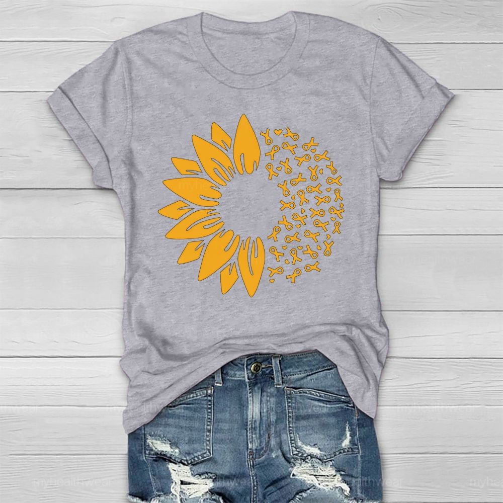 Yellow Ribbon Sunflower Healthwear T-shirt