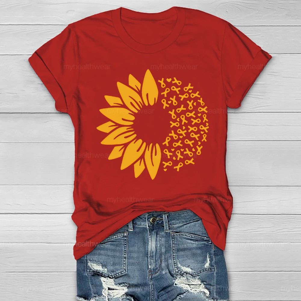 Yellow Ribbon Sunflower Healthwear T-shirt