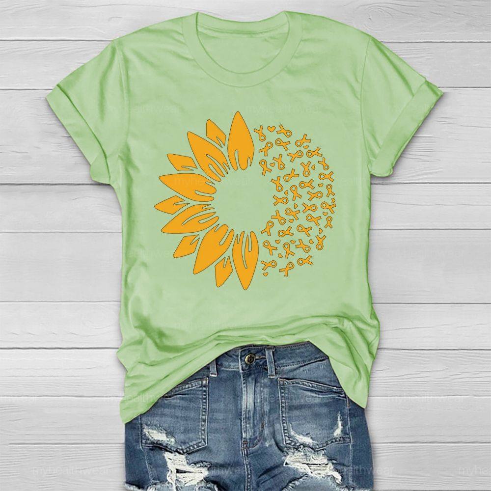 Yellow Ribbon Sunflower Healthwear T-shirt