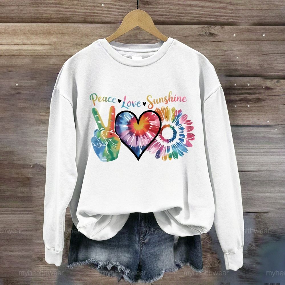 Peace Love Sunshine Sunflower Sweatshirt