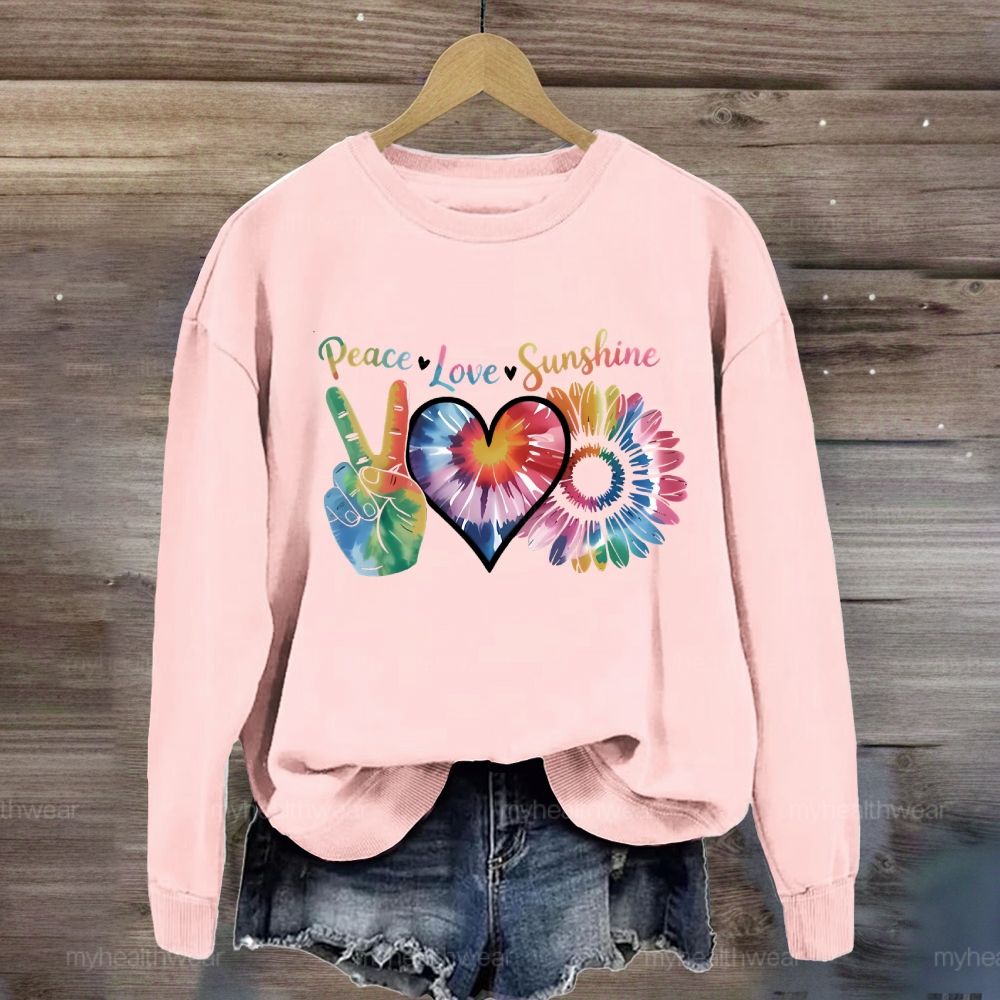 Peace Love Sunshine Sunflower Sweatshirt