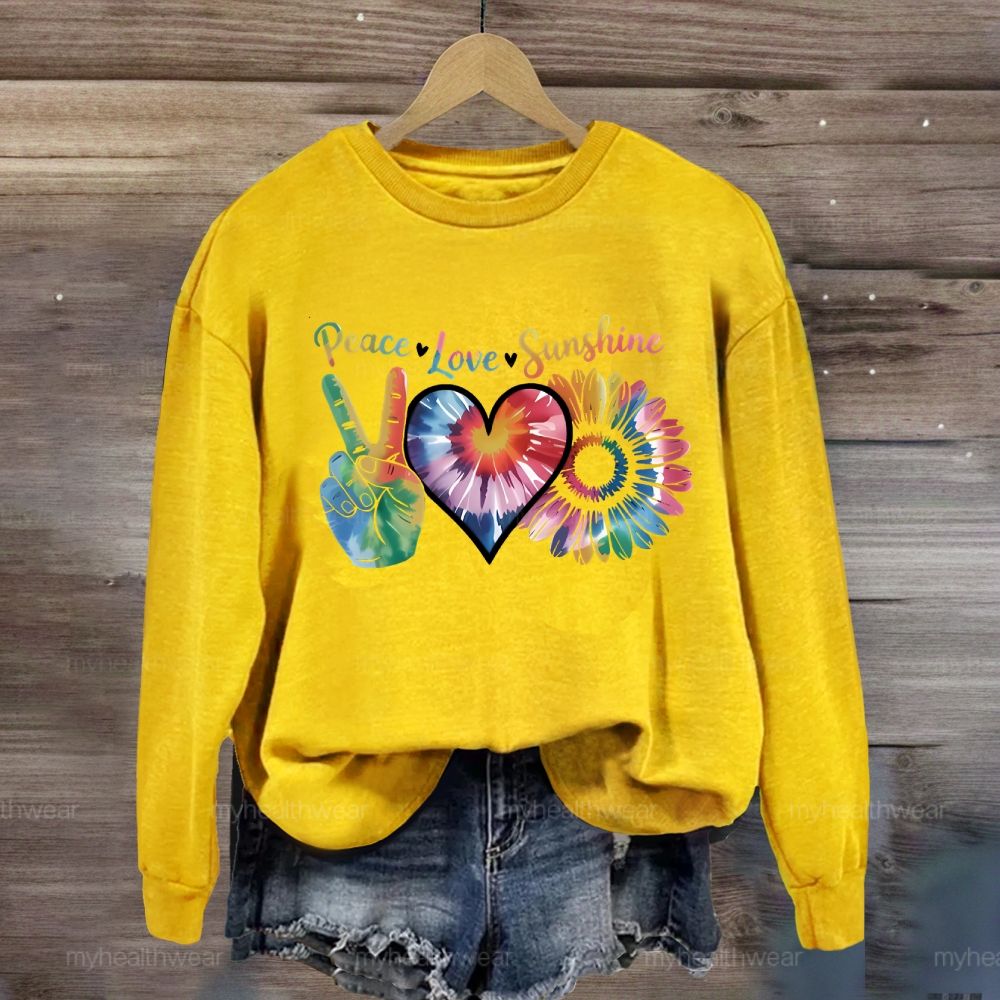 Peace Love Sunshine Sunflower Sweatshirt