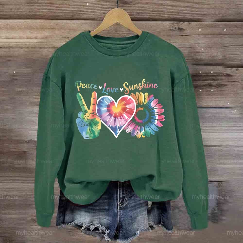 Peace Love Sunshine Sunflower Sweatshirt