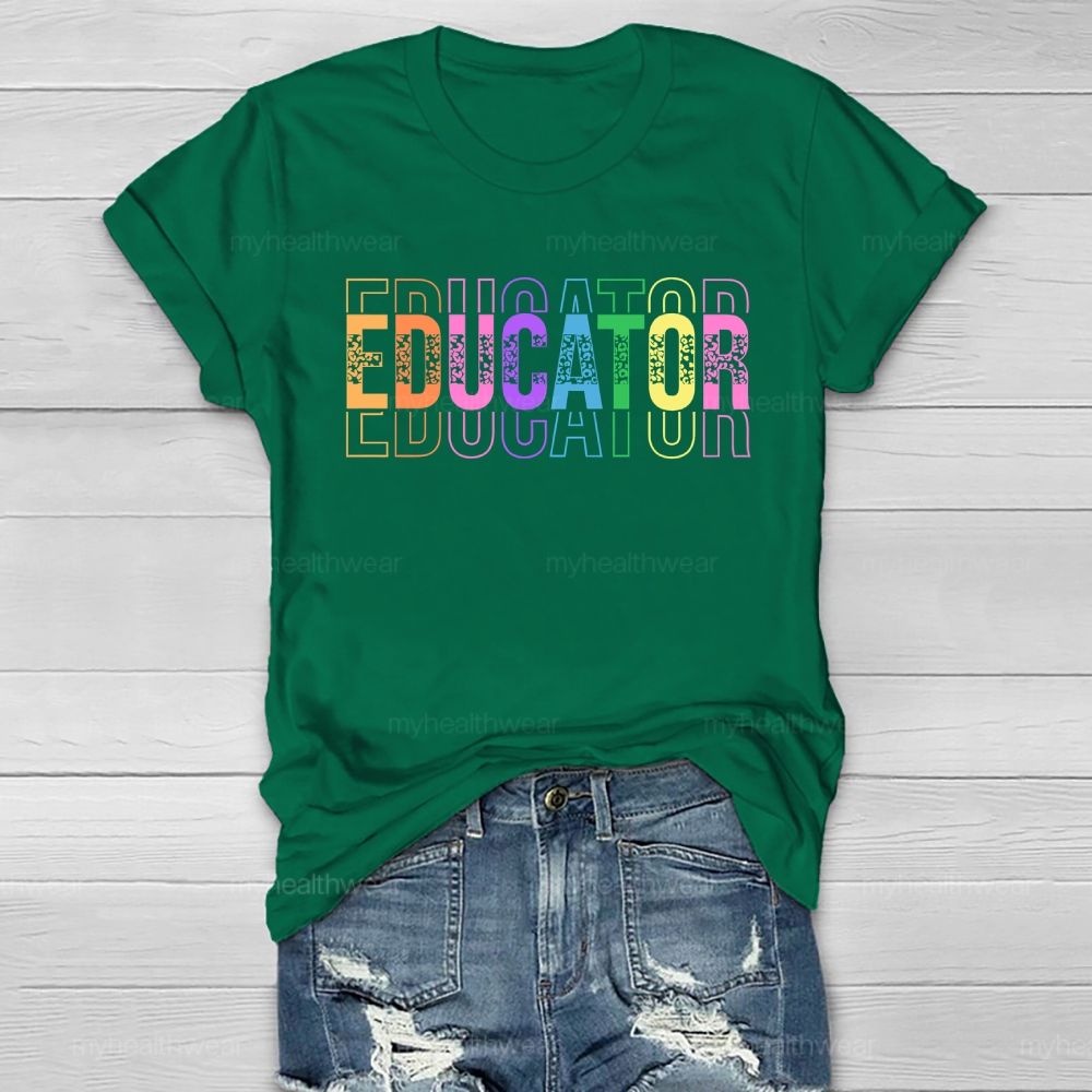 Educator Color Letters Healthwear T-shirt