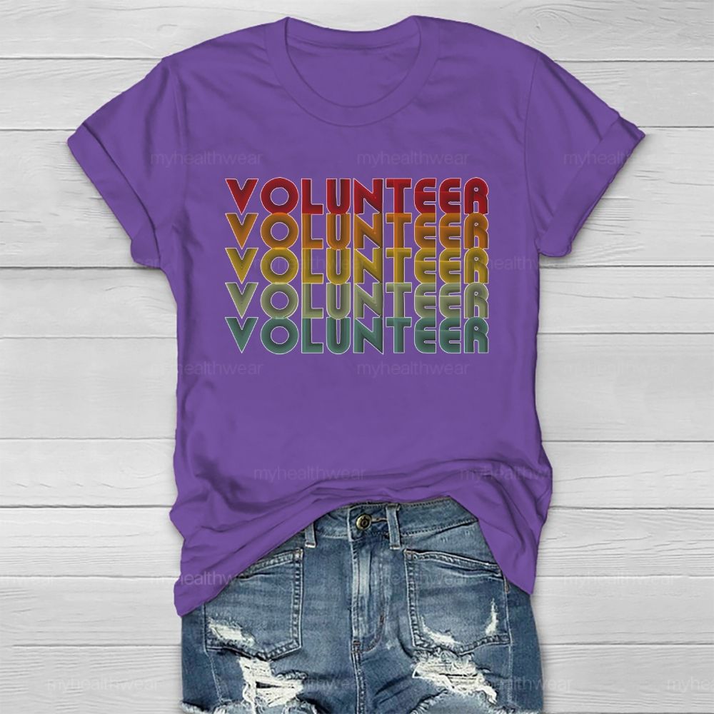 Volunteer Color Letter Healthwear T-shirt