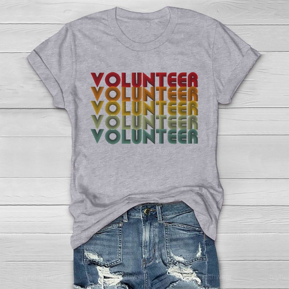 Volunteer Color Letter Healthwear T-shirt
