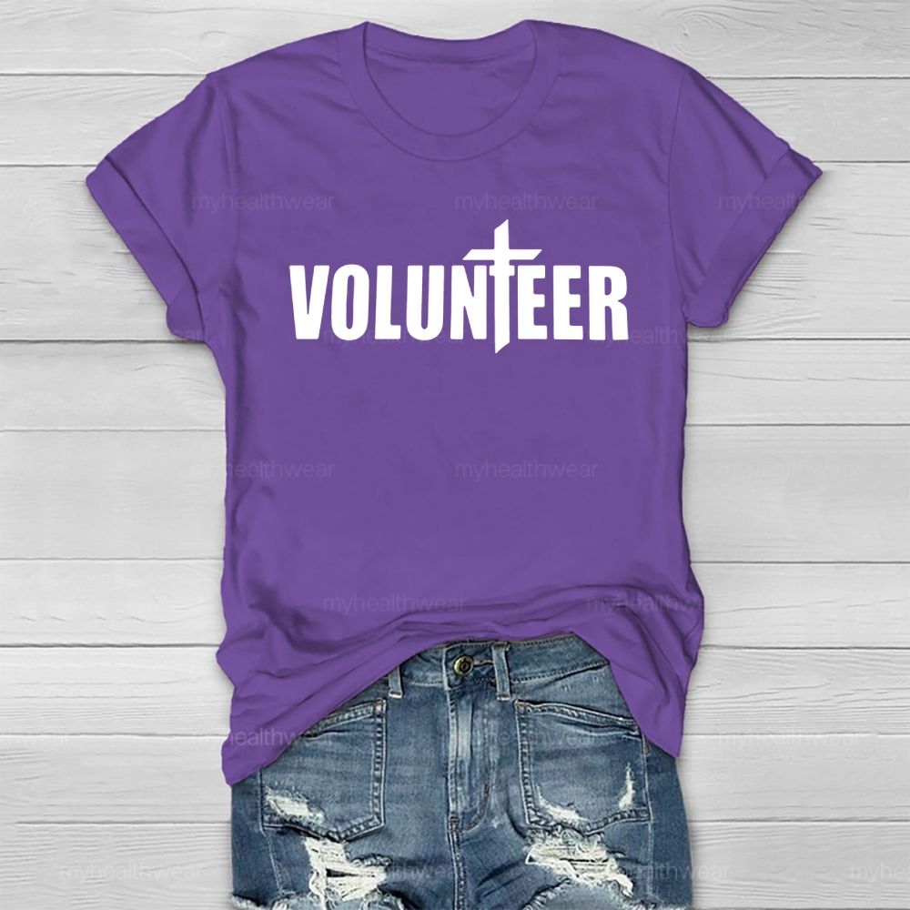 Volunteer Cross Letter Healthwear T-shirt