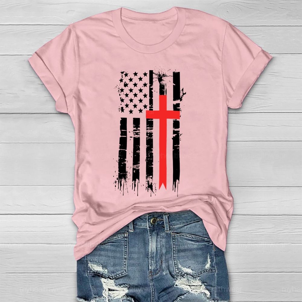 Cross Flag Star Healthwear T-shirt
