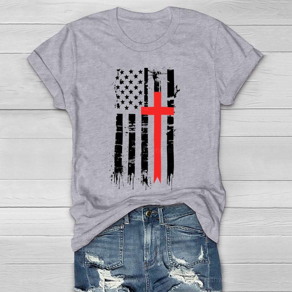 Cross Flag Star Healthwear T-shirt