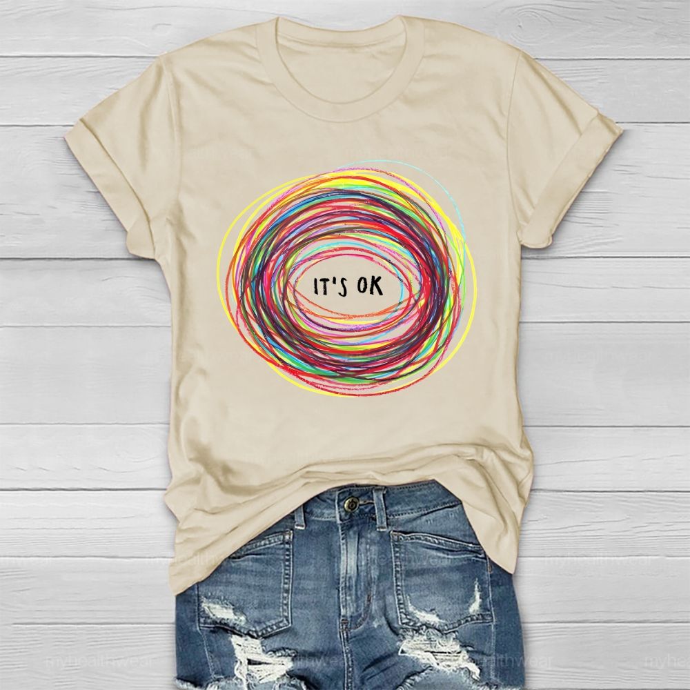 It's Ok Colorful Coil Healthwear T-shirt