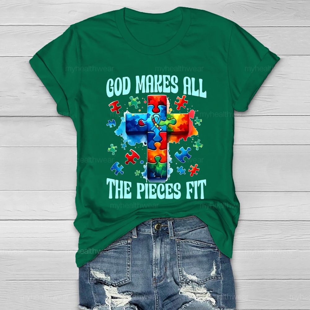 God Makes All The Pieces Fit Healthwear T-shirt