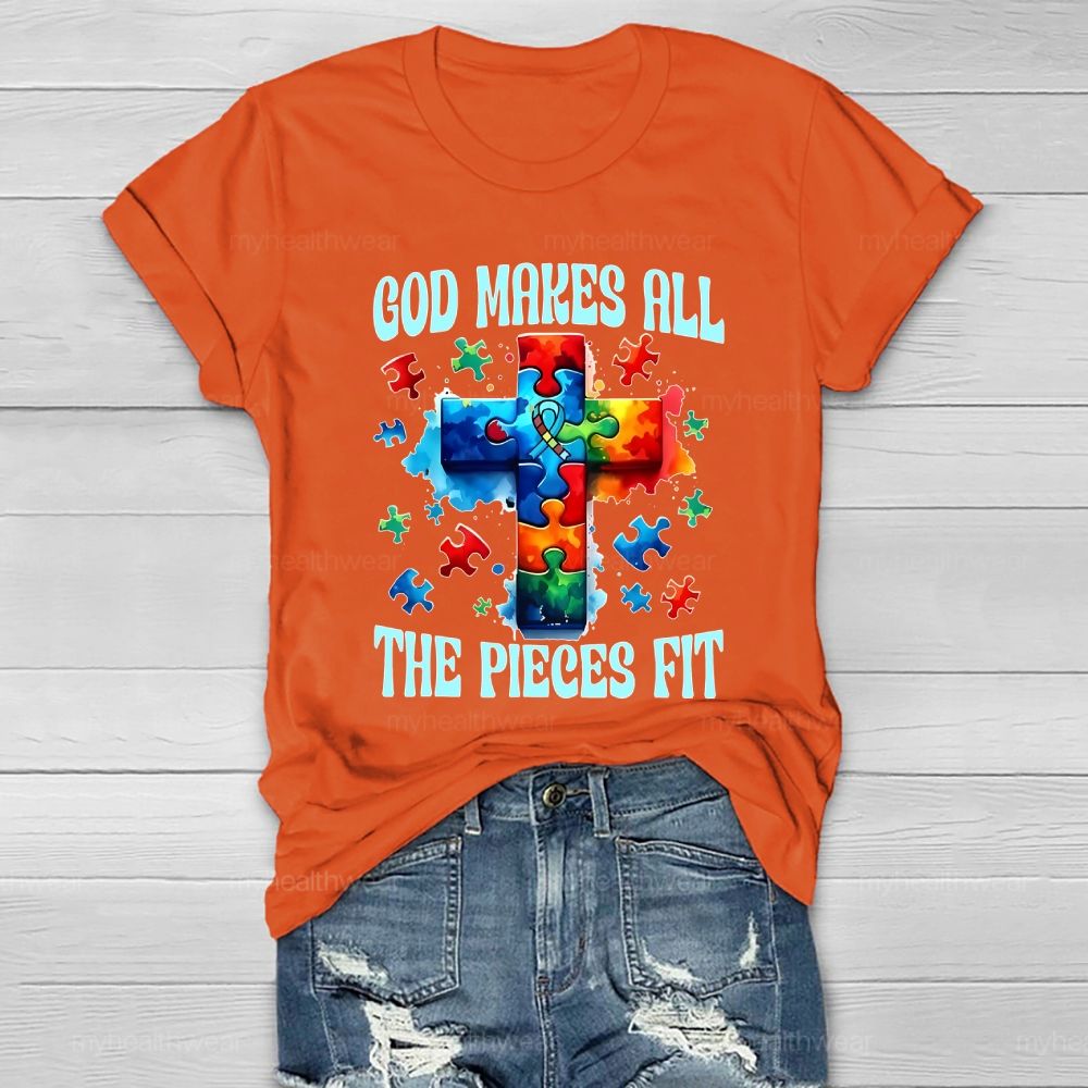 God Makes All The Pieces Fit Healthwear T-shirt
