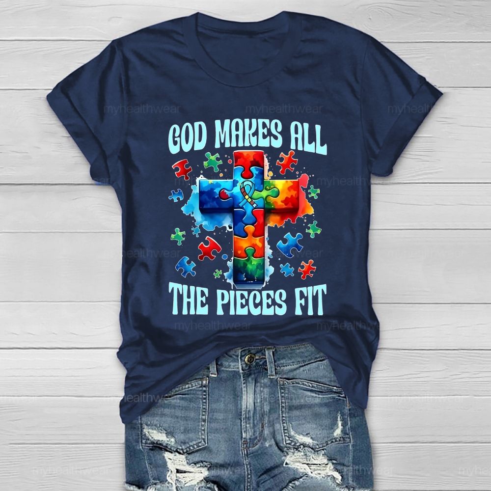 God Makes All The Pieces Fit Healthwear T-shirt