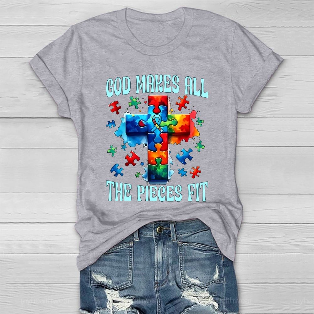 God Makes All The Pieces Fit Healthwear T-shirt