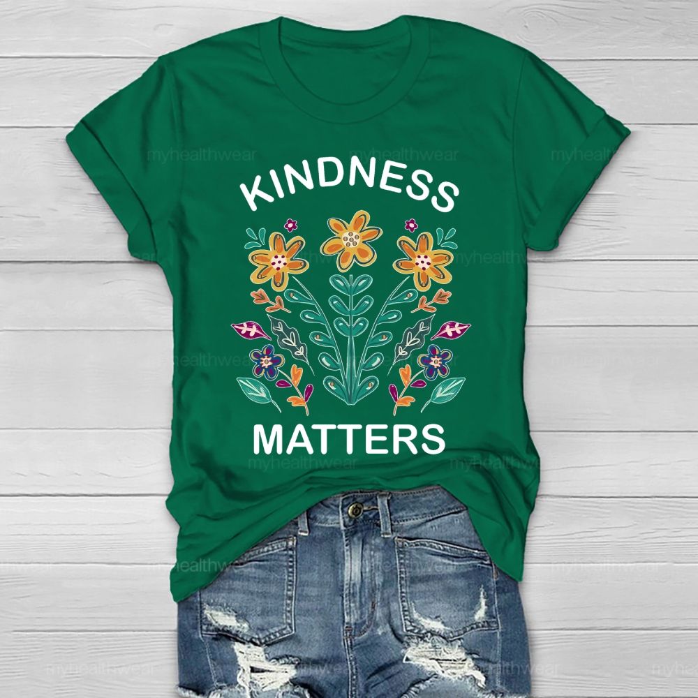 Kindness Matters Plants Illustration Healthwear T-shirt