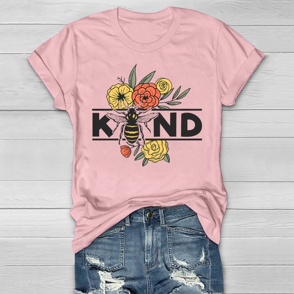 Bee Kind Flowers Bees Healthwear T-shirt