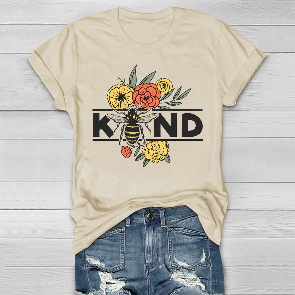 Bee Kind Flowers Bees Healthwear T-shirt