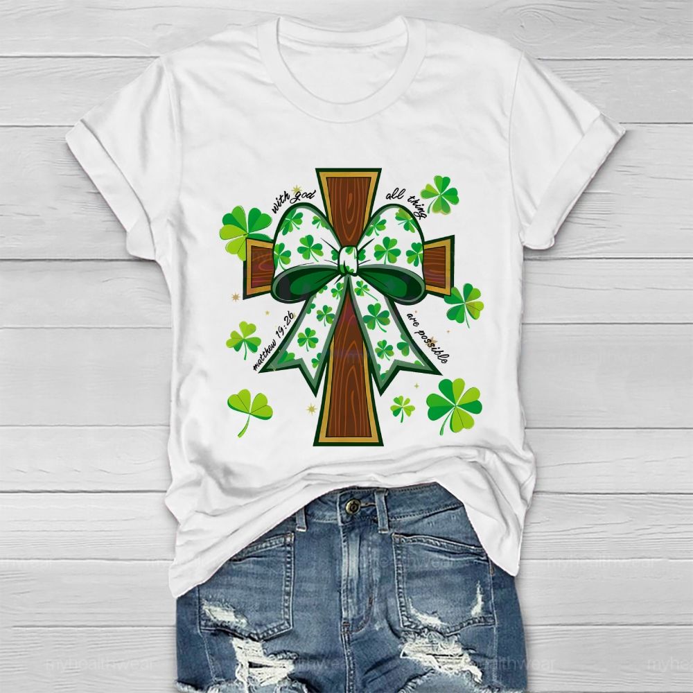 With God All Things Are Possible Christian Healthwear T-shirt